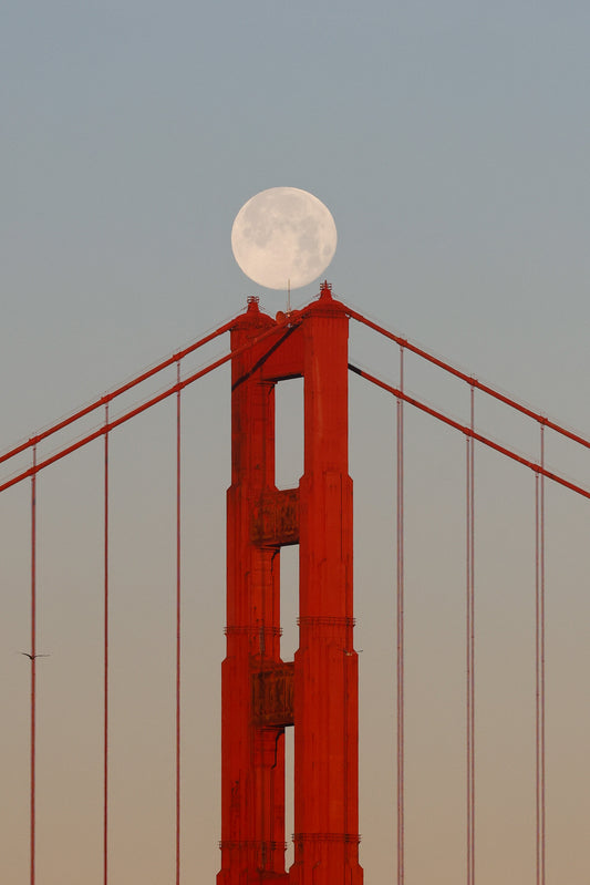 Full Moon Over the Golden Gate Bridge — San Francisco, 2025