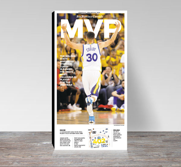 Golden State Warriors Steph Curry MVP print - Main Image