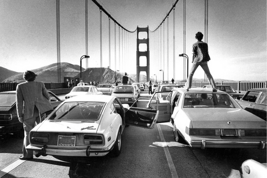 Traffic Jam on the Golden Gate Bridge — San Francisco, 1980