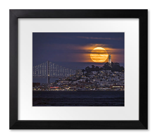 Sturgeon Moon Supermoon Over Coit Tower — San Francisco, 2022