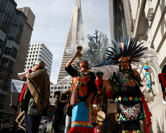 Aztec Cleansing Ceremony at ICE Protest, San Francisco, 2025