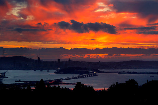 Sunset from Grizzly Peak — Oakland, 2017