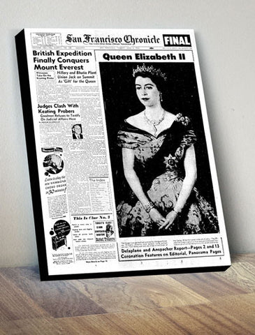 "Queen Elizabeth" coronation cover print