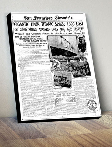 Titanic sinks cover print