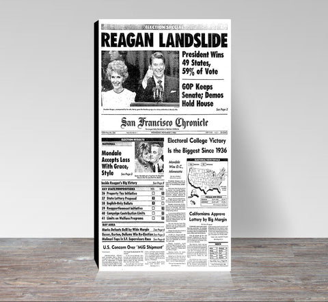 "Reagan landslide" 1984 election cover print