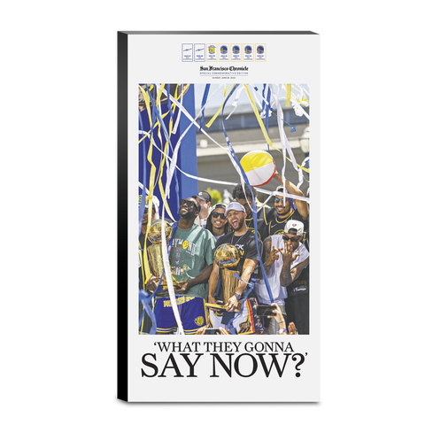 Warriors 'WHAT THEY GONNA SAY NOW?' commemorative cover display