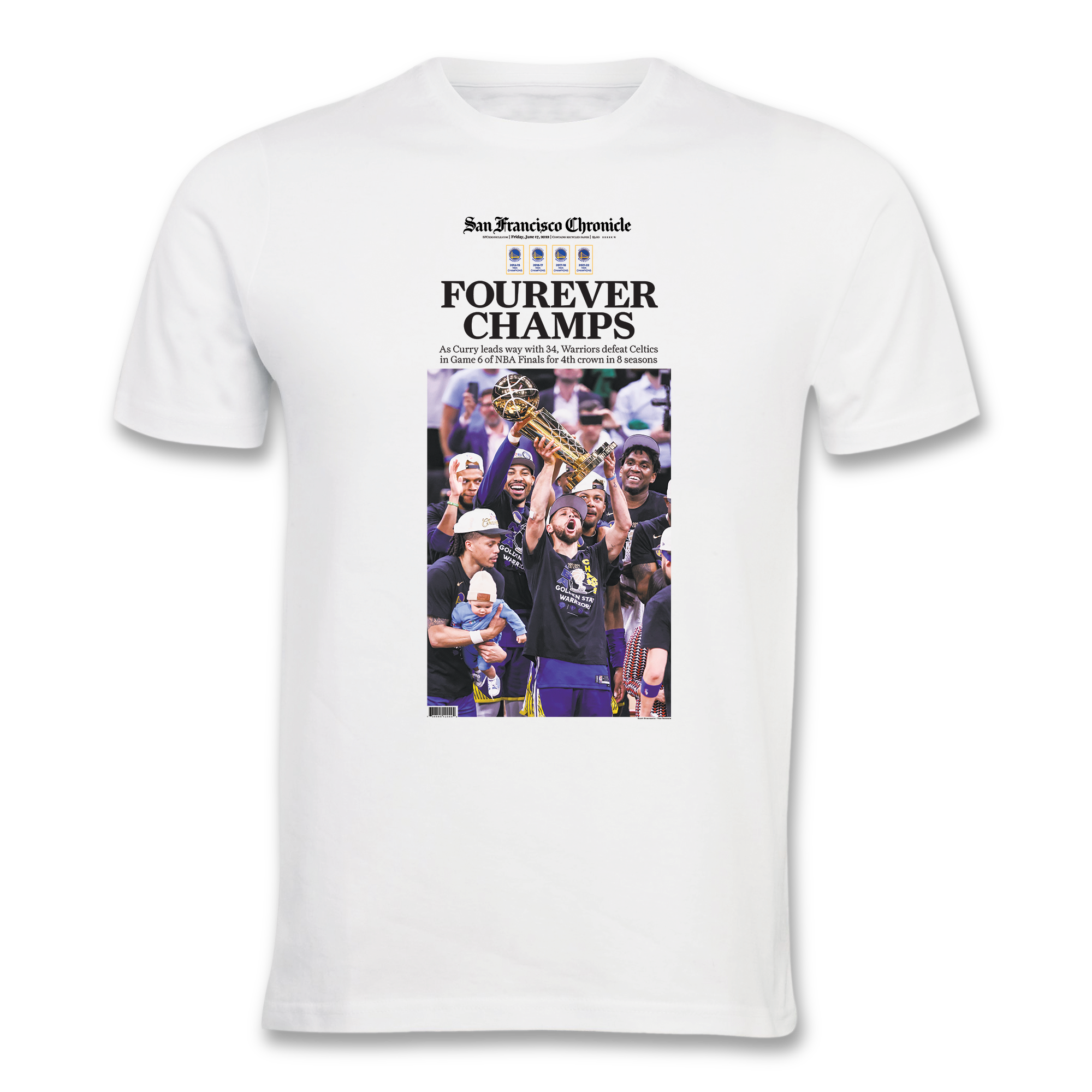 Warriors 2022 Fourever Champs T shirt San Francisco Chronicle