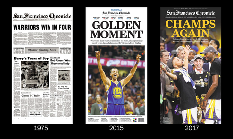 WARRIORS 1975, 2015 & 2017 CHAMPIONSHIP WINS