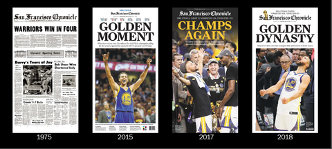 WARRIORS 1975, 2015, 2017 & 2018 CHAMPIONSHIP WINS
