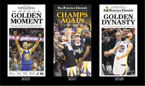 WARRIORS 2015, 2017 & 2018 CHAMPIONSHIP WINS