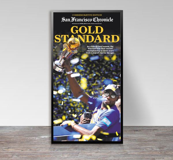 Warriors GOLD STANDARD commemorative newspaper cover print