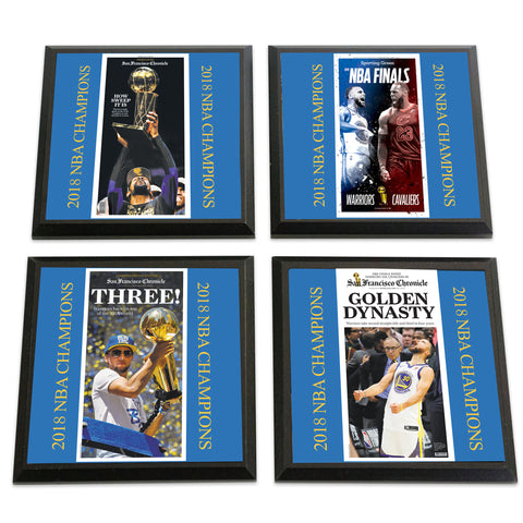 WARRIORS 2018 NBA CHAMPIONSHIP WIN COASTERS