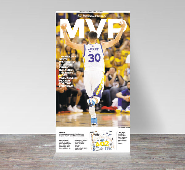 Golden State Warriors Steph Curry MVP print